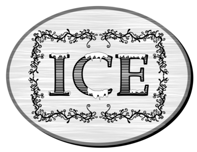 clip art clipart svg openclipart ice business sign symbol gray shop store label round shape victorian style rounded oval ice sign 剪贴画 符号 标志 标签 灰色 商业