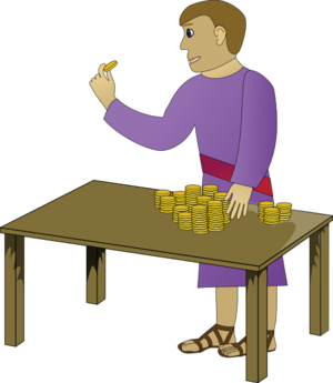 clip art clipart svg openclipart scenery old scene gold kid lady 人物 historical coins coin man table gift counting male guy moneylender past robe fortune 剪贴画 男人 男性 女人 女性 女士 场景 风景 小孩 儿童 黄金 金色