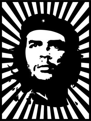 clip art clipart svg openclipart black white background worker star male socialist che guevara movement striped free cuba militant revolutionary 剪贴画 男人 男性 黑色 白色 星星
