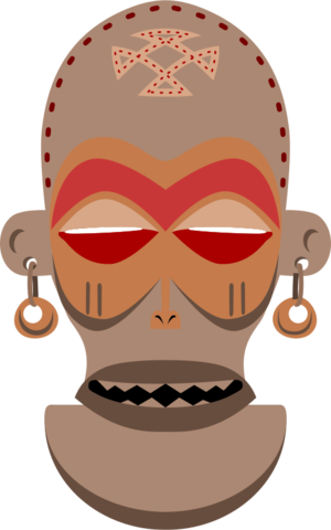 clip art clipart image svg openclipart color history 艺术 photo 图标 symbol head tribal africa african religion mask face profile logo colored picture under face mask disguise angola zaire paganism ritual chokwe 剪贴画 颜色 符号 宗教 头像 图片 图画 拍摄 头部 历史