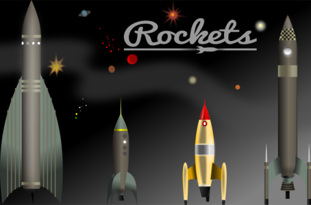 clip art svg openclipart color flying vintage engine science fiction space poster rocket missile flight set selection cipart scifi space craft takeoff sci-fi launch full power 剪贴画 颜色 飞行
