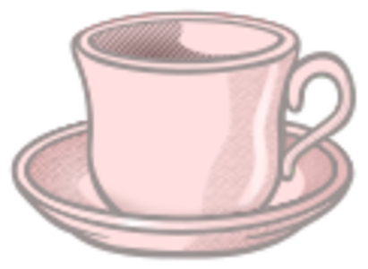 clip art clipart svg openclipart coffee cup color line art outline pink tea saucer wavy tableware tea cup teacupceramic 剪贴画 颜色 线描 线条画 粉红 粉红色