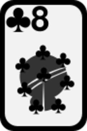 clip art clipart svg openclipart black color grayscale card remix cards clubs deck gambling casino eight gamble 剪贴画 颜色 黑色 去色 卡牌 卡片