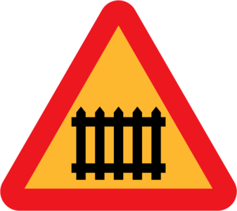 clip art clipart image svg openclipart 交通 sign train warning traffic fence gate triangle roadsign international rules intersection train crossing 剪贴画 标志 路标 三角形