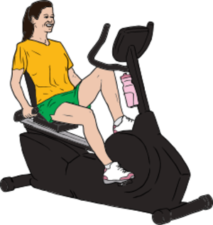 clip art clipart svg openclipart color woman 人物 female 运动 女孩 exercise run bike training young youth gym exercising aerobics excercise recumbent 剪贴画 颜色 女人 女性 年轻