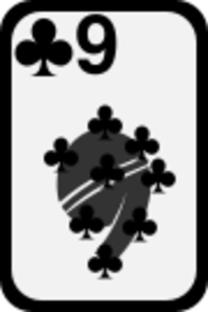 clip art clipart svg openclipart black color grayscale card remix cards clubs deck gambling casino nine gamble 剪贴画 颜色 黑色 去色 卡牌 卡片