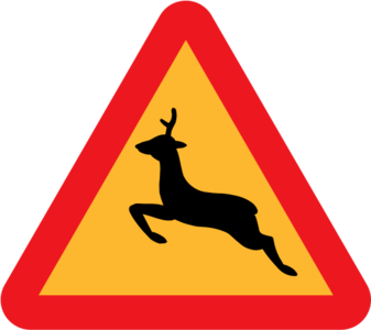 clip art clipart image svg openclipart 动物 交通 sign warning deer traffic danger triangle wild roadsign jumping international rules 剪贴画 标志 路标 危险 警告 三角形