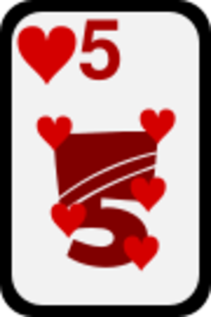 clip art clipart svg openclipart red black color card hearts cards deck gambling casino five gamble 剪贴画 颜色 黑色 红色 卡牌 卡片