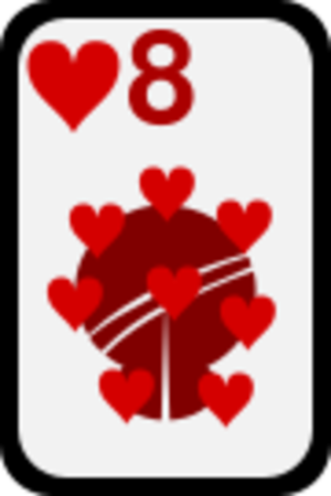 clip art clipart svg openclipart red black color card hearts cards deck gambling casino eight gamble 剪贴画 颜色 黑色 红色 卡牌 卡片