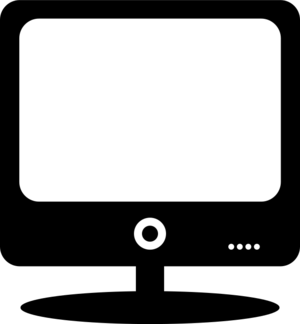 clip art clipart svg openclipart black computer pc white sign symbol pictogram desktop monitor screen 剪贴画 符号 标志 计算机 电脑 黑色 白色 屏幕 显示屏