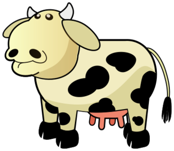 clip art clipart svg openclipart color 动物 cow cartoon mammal caricature happy barn farm milk standing comic chocolate big bull tail dairy bovine produce domestic cattle chewing 剪贴画 颜色 卡通 哺乳类动物 漫画 荒诞