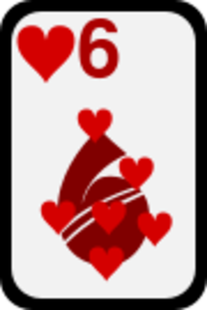 clip art clipart svg openclipart red black color card hearts cards deck gambling casino six gamble 剪贴画 颜色 黑色 红色 卡牌 卡片
