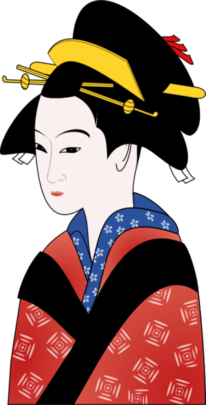 clip art clipart svg openclipart red blue old ancient woman lady female traditional portrait japanese face dress hair japan older asian kimono 剪贴画 女人 女性 红色 蓝色 女士 日本 头发 毛发 肖像 头像 日本人