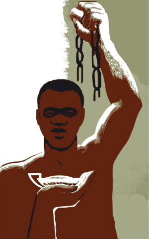 clip art clipart svg openclipart black color history freedom man power male america guy free empowered chains propaganda african american slavery 剪贴画 颜色 男人 男性 黑色 历史