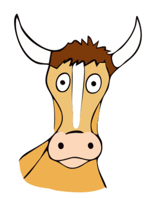 clip art clipart svg openclipart color 动物 drawing cow cartoon mammal head caricature happy barn farm milk face look chocolate big tail produce stare domestic cattle chewing cattle's head 剪贴画 颜色 卡通 哺乳类动物 漫画 荒诞