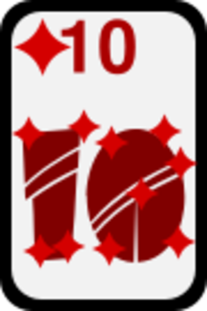 clip art clipart svg openclipart red black color card cards diamonds deck gambling casino ten gamble 剪贴画 颜色 黑色 红色 卡牌 卡片