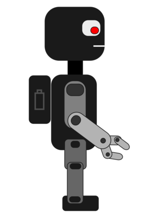 clip art clipart svg openclipart color computer pc game character robot robotic humanoid squarey 剪贴画 颜色 计算机 电脑 游戏