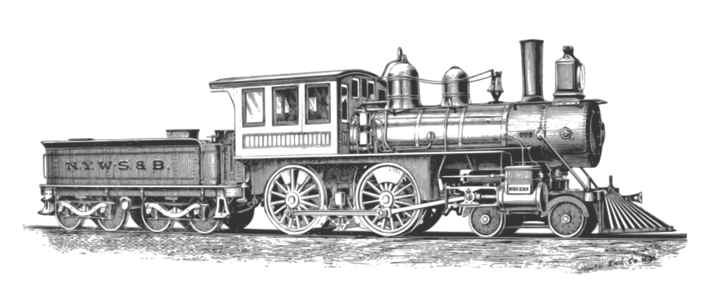 clip art clipart svg openclipart drawing grayscale 交通 railroad carriage locomotive monochrome detail steam locomotive 剪贴画 去色