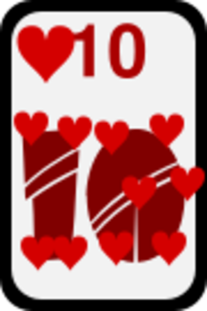 clip art clipart svg openclipart red black color card hearts cards deck gambling casino ten gamble 剪贴画 颜色 黑色 红色 卡牌 卡片