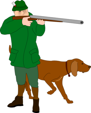 clip art clipart svg openclipart brown green color dog fighter soldier war battle gun hunter scent canine hunt jaeger aim hound 剪贴画 颜色 绿色 草绿 狗