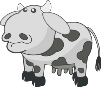 clip art clipart svg openclipart color 动物 grayscale cow cartoon mammal head caricature spots happy barn farm milk chocolate big tail bovine produce domestic cattle chewing headed cow 剪贴画 颜色 卡通 去色 哺乳类动物 漫画 荒诞