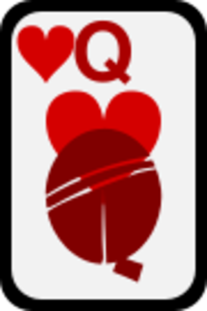 clip art clipart svg openclipart red black color card hearts cards deck gambling casino queen gamble 剪贴画 颜色 黑色 红色 卡牌 卡片