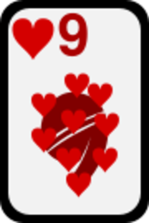 clip art clipart svg openclipart red black color card hearts cards deck gambling casino nine gamble 剪贴画 颜色 黑色 红色 卡牌 卡片