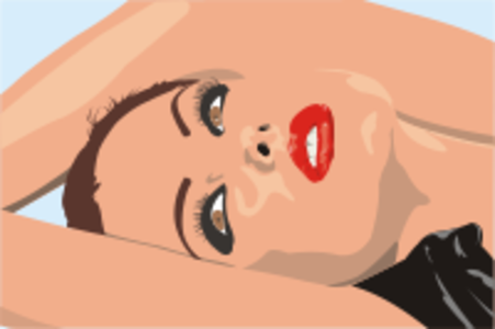 clip art clipart svg openclipart red color woman cartoon female hand emotion happy character 女孩 face smiling smile profile cute young lipstick close up hands up makeup lying down 剪贴画 颜色 卡通 女人 女性 红色 微笑 手 可爱 头像 头部 年轻