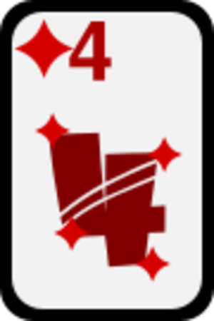 clip art clipart svg openclipart red black color card cards four diamonds deck gambling casino gamble 剪贴画 颜色 黑色 红色 卡牌 卡片