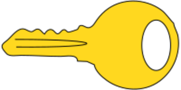 clip art clipart svg openclipart yellow line art gold metal lock key golden brass cylinder 剪贴画 线描 线条画 黄色 金属 黄金 金色