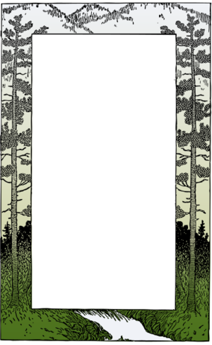 clip art clipart svg openclipart mountain green tree frame photo river decoration border design externalsource themed western photo frame 剪贴画 装饰 绿色 草绿 设计 边框 树木