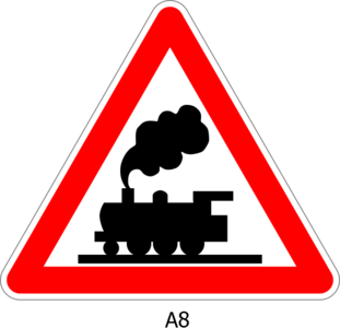 svg road sign symbol railroad train warning traffic crossing 符号 标志 公路 马路 道路