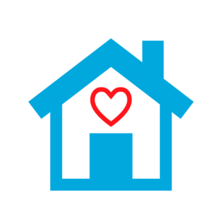 clip art clipart home house svg openclipart color blue white 爱情 图标 sign symbol heart built 剪贴画 颜色 符号 标志 白色 蓝色 房子 屋子 房屋 心形 心脏 家