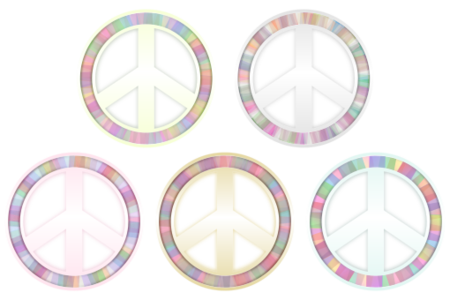clip art clipart svg openclipart color 图标 sign symbol peace set selection multi 70s hippies pastels seventies 剪贴画 颜色 符号 标志
