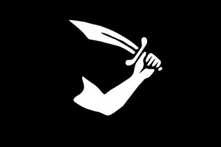 clip art clipart svg openclipart black white 图标 sign symbol arm flag sword pirate holding 剪贴画 符号 标志 黑色 白色 旗帜
