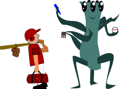 clip art clipart svg openclipart green red color bag man 运动 sports cosmic sportsman baseball bat male guy creature alien weird cricket signature multi hand many hands autograph 剪贴画 颜色 男人 绿色 草绿 男性 红色