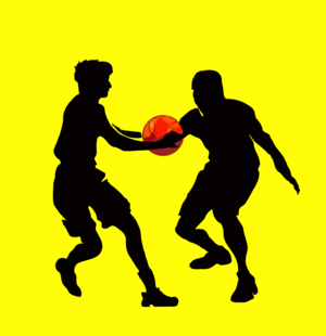clip art clipart svg openclipart black color scene silhouette outline orange ball 运动 sports basket basketball nba two boys match competition men guys yelow players 剪贴画 颜色 剪影 黑色 橙色 场景 球
