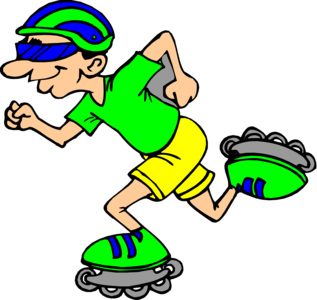 clip art clipart svg openclipart green color yellow running 运动 sports exercise run skating rollerblading shorts inline-skating 剪贴画 颜色 绿色 草绿 黄色