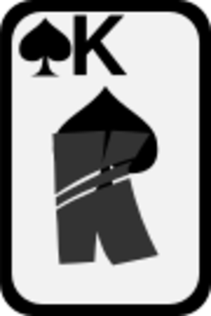 clip art clipart svg openclipart black white grayscale card king cards spades deck gambling casino gamble 剪贴画 黑色 白色 去色 卡牌 卡片