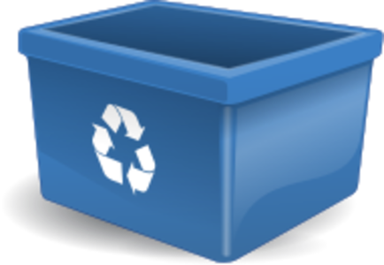 clip art clipart svg openclipart color blue box sign symbol container open can photorealistic empty top recycle trash waste bin items recycling bin recycle box 剪贴画 颜色 符号 标志 蓝色 容器