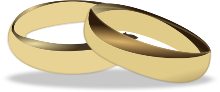 clip art clipart svg openclipart gold ring golden two 婚礼 marriage wedding rings rings 剪贴画 黄金 金色