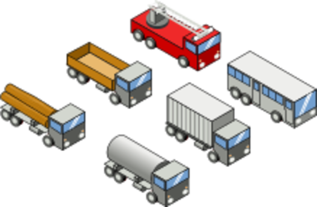 clip art clipart svg openclipart color transportation 交通 vehicle city emergency truck isometric bus four view set selection above firefighter 剪贴画 颜色 运输 城市