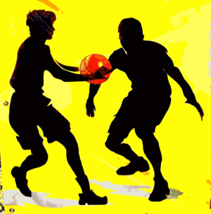 clip art clipart svg openclipart black color silhouette orange ball 运动 sports basket basketball nba boys match competition men yelow players 剪贴画 颜色 剪影 黑色 橙色 球