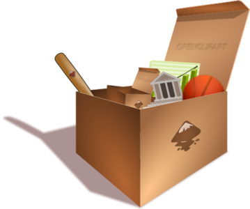 clip art clipart svg openclipart color household cartoon 图标 box container open shadow carton photorealistic packaging chest full pack package bin items cardboard removals junk 剪贴画 颜色 卡通 阴影 容器