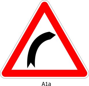 svg vehicle road symbol warning traffic curve right drivers 符号 公路 马路 道路