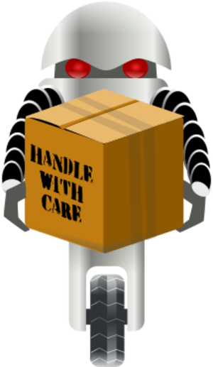 clip art clipart svg openclipart cartoon box card carton science robot mail shipping delivery things items fiction fragile cardboard representing delivery man 剪贴画 卡通 卡牌 卡片