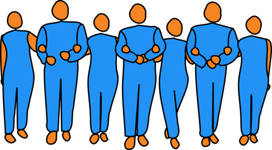 clip art clipart svg openclipart color blue business 人物 female person women line figure male team men teamwork alternating linked-arms interlinked erm 剪贴画 颜色 男人 男性 女人 女性 蓝色 人类 线条 商业