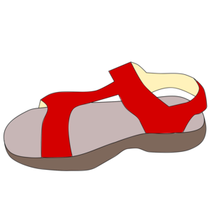clip art clipart svg openclipart red color female summer footwear shoe shoes male sandal sandals 剪贴画 颜色 男人 男性 女人 女性 红色 夏天 夏季 夏日