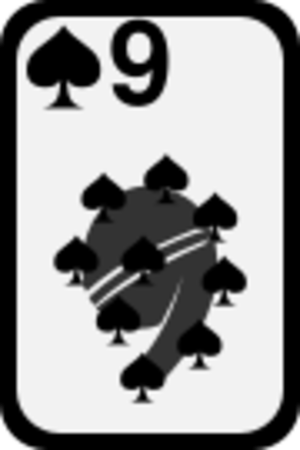 clip art clipart svg openclipart black white grayscale card cards spades deck gambling casino nine gamble 剪贴画 黑色 白色 去色 卡牌 卡片