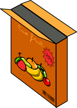 clip art clipart svg openclipart color 食物 box fruit packaging breakfast eat cereal barcode fruit box seasone seasoned 剪贴画 颜色 吃的 水果